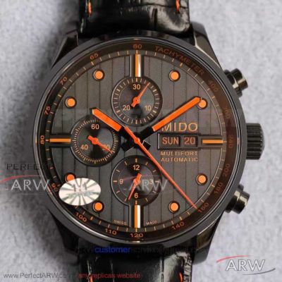 Swiss Replica Mido Multifort Chronograph Special Edition Black Dial 44 MM Asia 7750 Watch M005.614.36.051.22